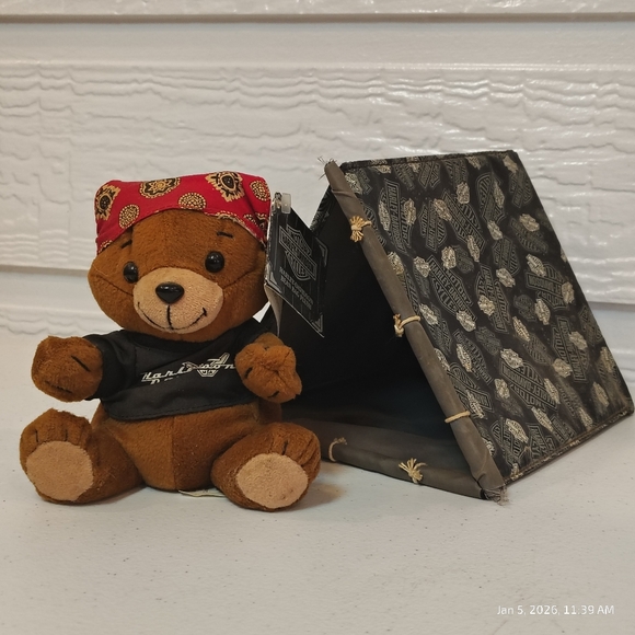 Other - HARLEY DAVIDSON ROAMER BIKER BEAR BEAN PLUSH ''97 Fabric Harley Tent ''99 Set